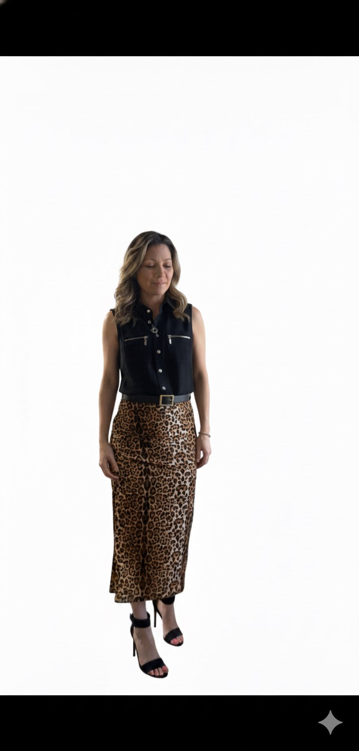 Cheetah Print Midi Skirt (Limited)